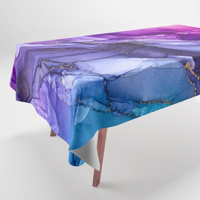 Abstract Vibrant Rainbow Ombre Tablecloth Gallery Image 1