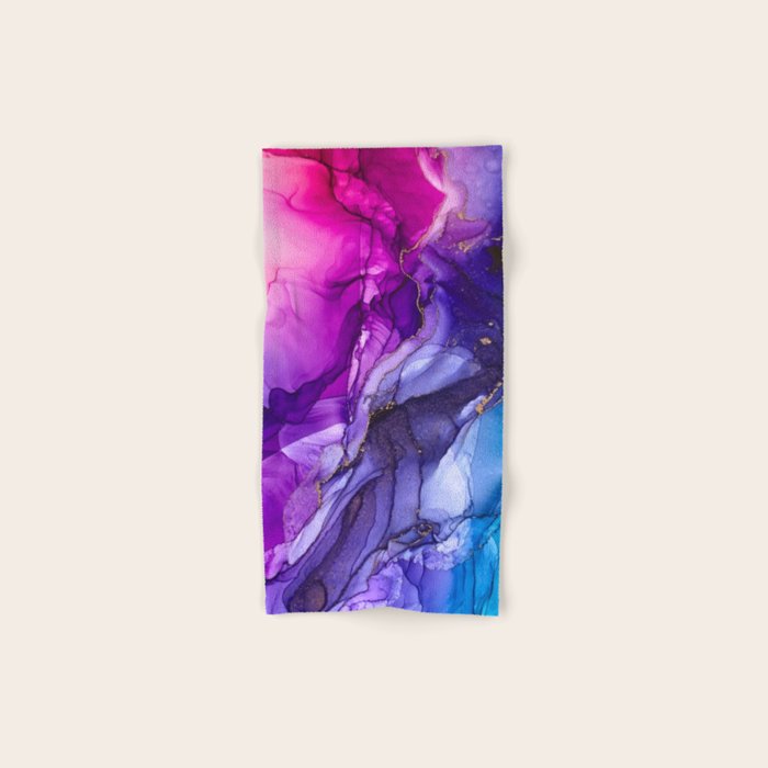 Abstract Vibrant Rainbow Ombre Bath Towel Gallery Image 1