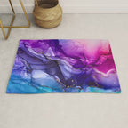 Abstract Vibrant Rainbow Ombre Rug Gallery Image 1
