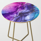 Abstract Vibrant Rainbow Ombre Side Table Gallery Image 2
