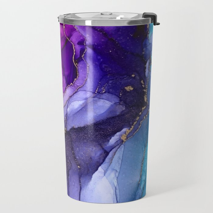Abstract Vibrant Rainbow Ombre Travel Mug Gallery Image 2