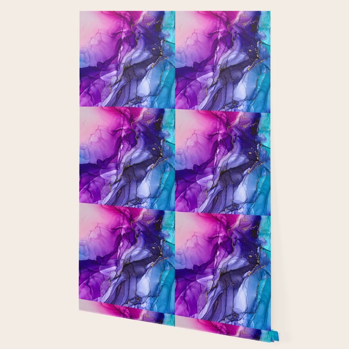 Abstract Vibrant Rainbow Ombre Wallpaper Gallery Image 2