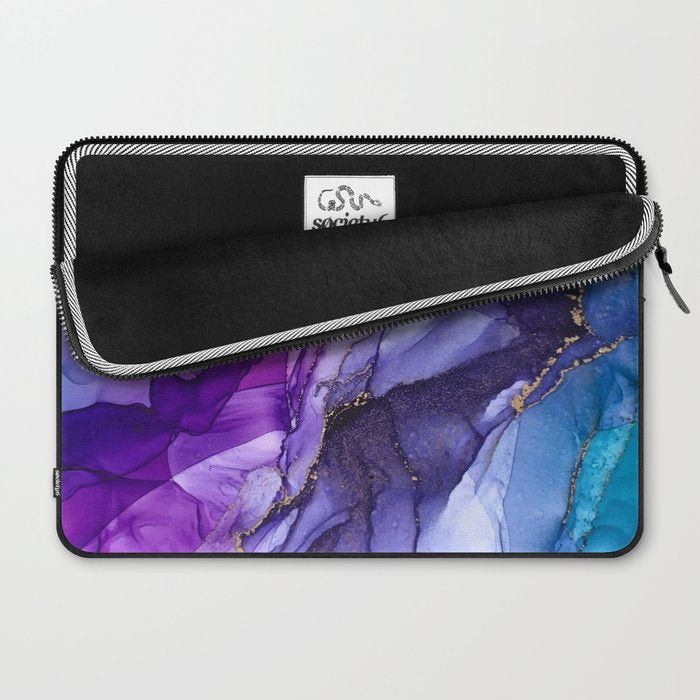 Abstract Vibrant Rainbow Ombre Laptop Sleeve Gallery Image 2