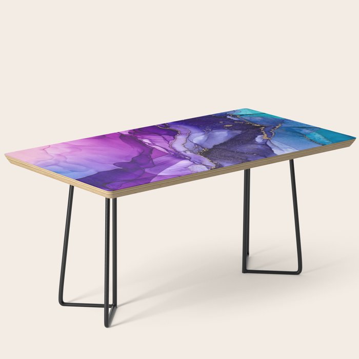 Abstract Vibrant Rainbow Ombre Coffee Table Gallery Image 1