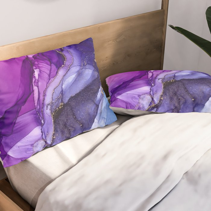 Abstract Vibrant Rainbow Ombre Pillow Sham Gallery Image 2