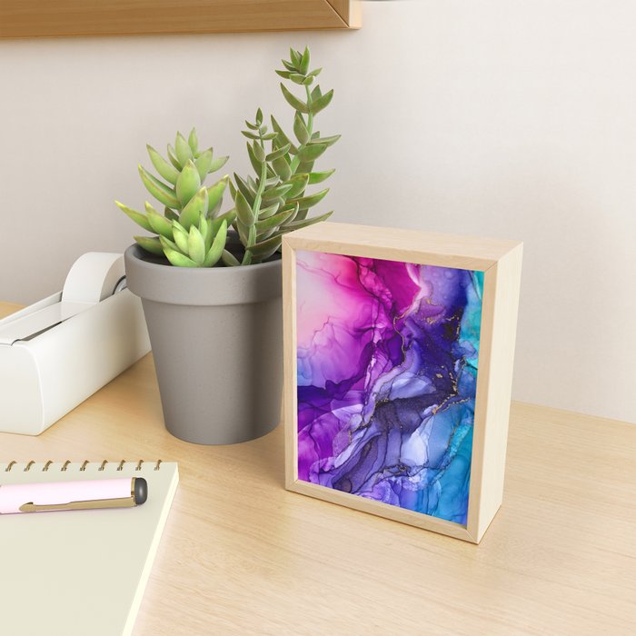 Abstract Vibrant Rainbow Ombre Mini Art Print Gallery Image 2