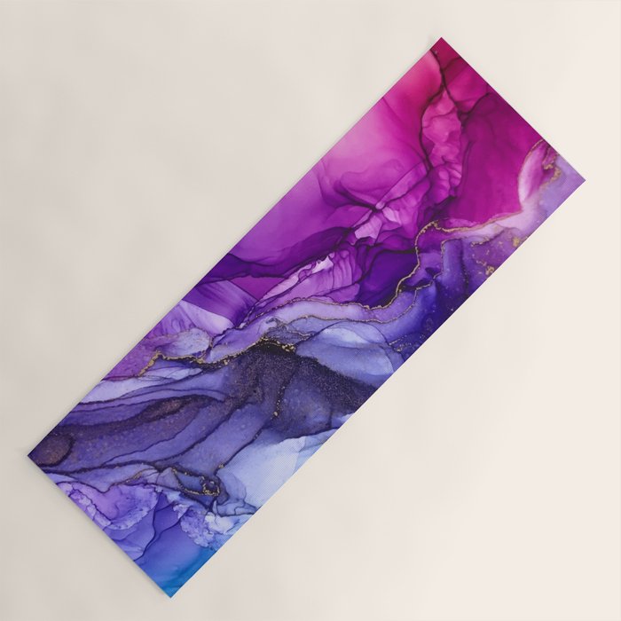 Abstract Vibrant Rainbow Ombre Yoga Mat Gallery Image 1