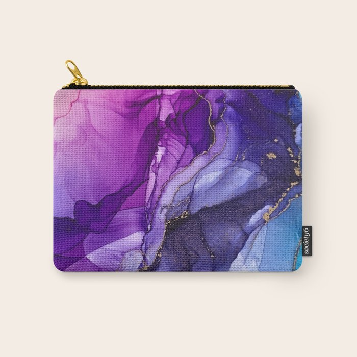 Abstract Vibrant Rainbow Ombre Carry All Pouch Gallery Image 1
