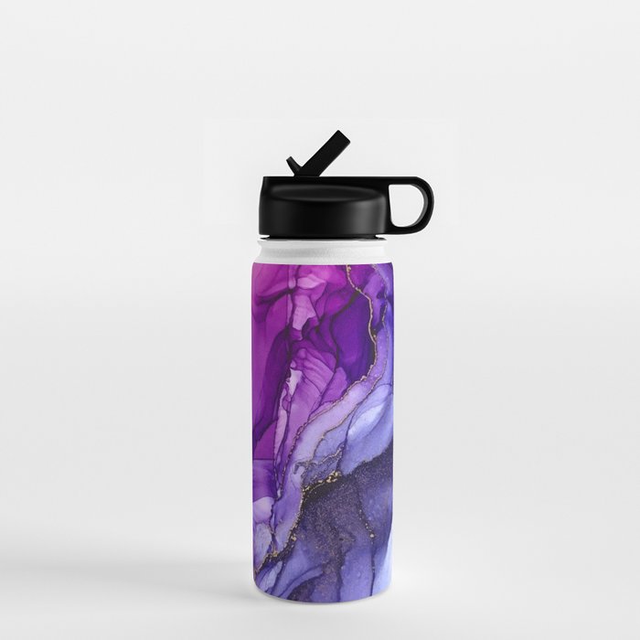 Abstract Vibrant Rainbow Ombre Water Bottle Gallery Image 1