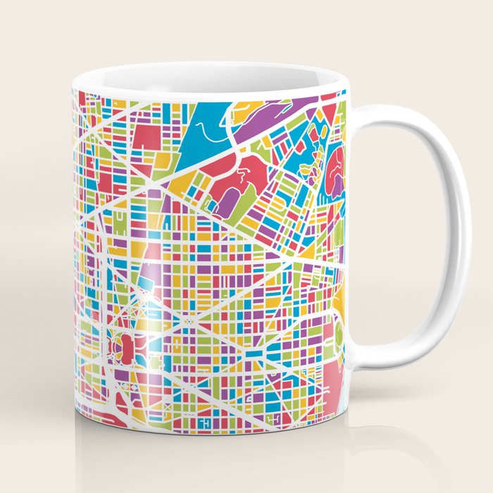 Washington DC Street Map Coffee Mug Gallery Image 1