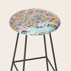Washington DC Street Map Stool Gallery Image 2