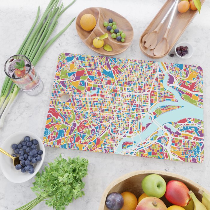 Washington DC Street Map Cutting Board Gallery Image 2