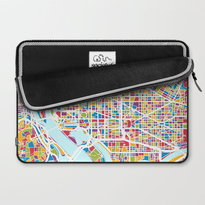 Washington DC Street Map Laptop Sleeve Gallery Image 2