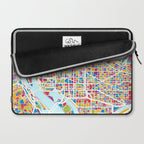 Washington DC Street Map Laptop Sleeve Gallery Image 2