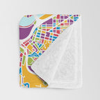 Washington DC Street Map Throw Blanket Gallery Image 3
