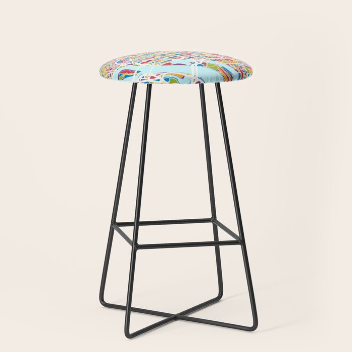 Washington DC Street Map Stool Gallery Image 1