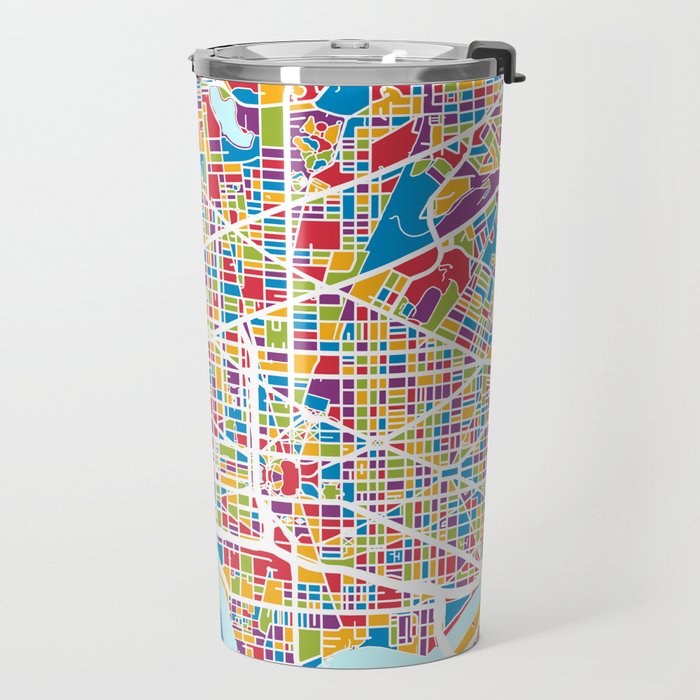 Washington DC Street Map Travel Mug Gallery Image 2
