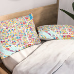 Washington DC Street Map Pillow Sham Gallery Image 2