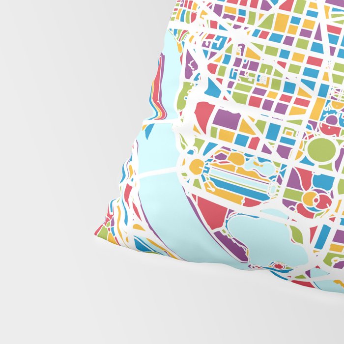 Washington DC Street Map Pillow Sham Gallery Image 4