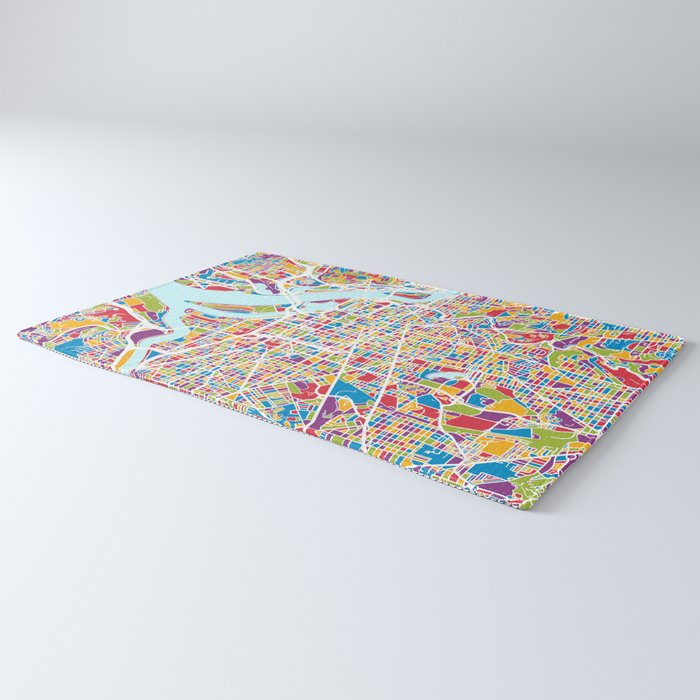 Washington DC Street Map Rug Gallery Image 3