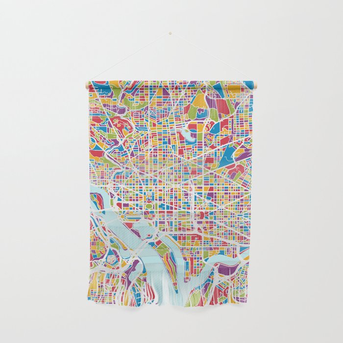 Washington DC Street Map Wall Hanging Gallery Image 1