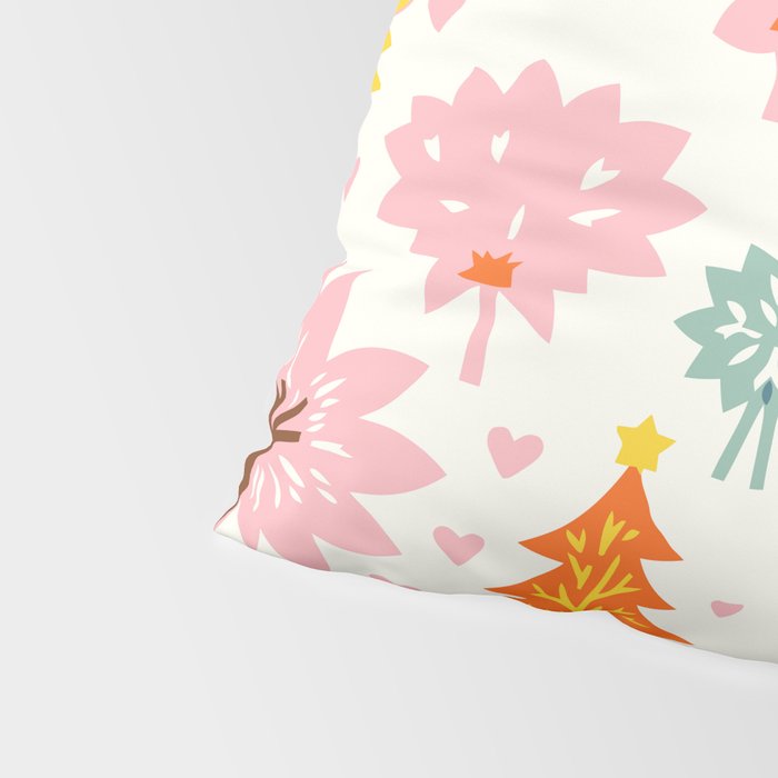 Whimsical Pattern Houses, Trees, and Animals in a Charming Design for Kids Pillow Sham Gallery Image 4
