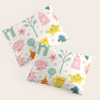 Whimsical Pattern Houses, Trees, and Animals in a Charming Design for Kids Pillow Sham Gallery Image 3