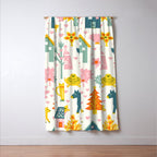Whimsical Pattern Houses, Trees, and Animals in a Charming Design for Kids Window Curtain Gallery Image 3