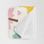 Whimsical Pattern Houses, Trees, and Animals in a Charming Design for Kids Throw Blanket Gallery Image 3