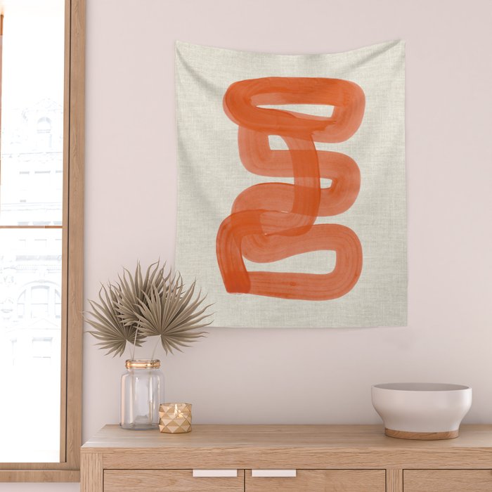 Orange Suave Wall Tapestry Gallery Image 2