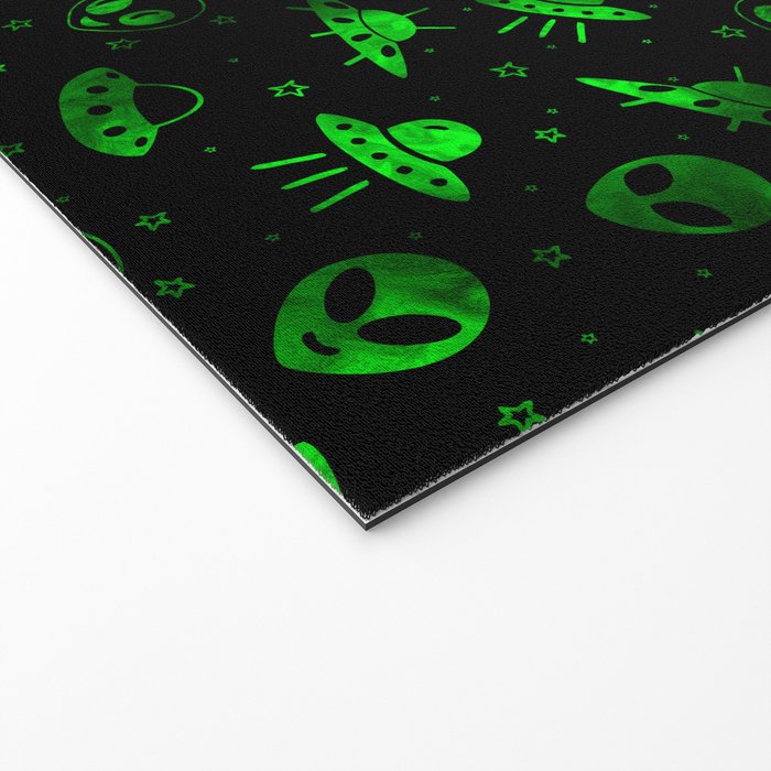 Aliens and UFOs Pattern Welcome Mat Gallery Image 2