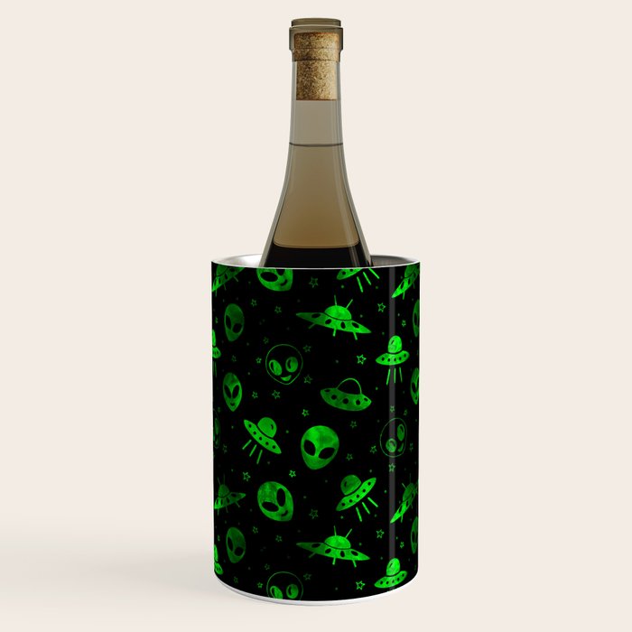 Aliens and UFOs Pattern Wine Chiller Gallery Image 3