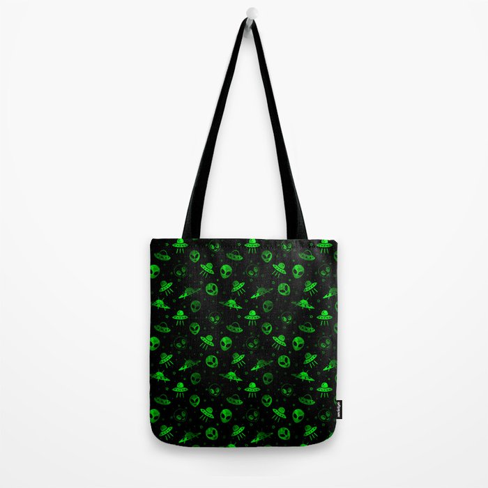 Aliens and UFOs Pattern Tote Bag Gallery Image 2