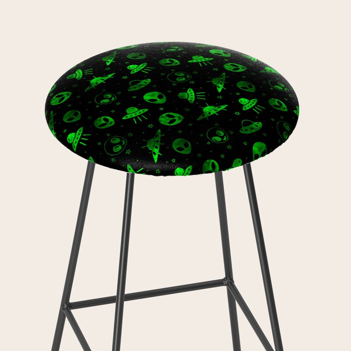 Aliens and UFOs Pattern Stool Gallery Image 2