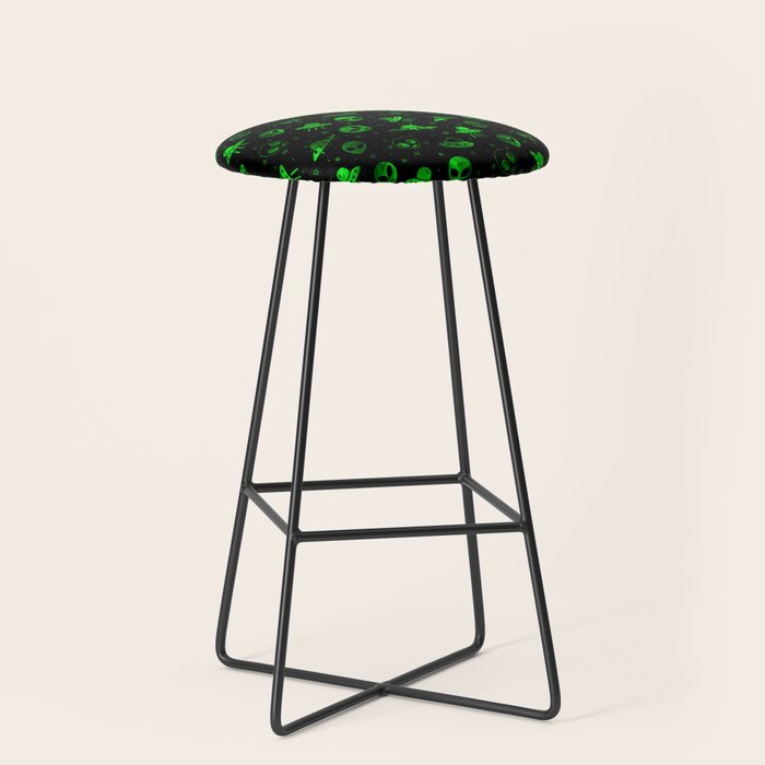 Aliens and UFOs Pattern Stool Gallery Image 1