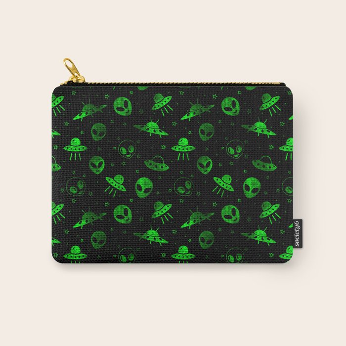 Aliens and UFOs Pattern Carry All Pouch Gallery Image 1