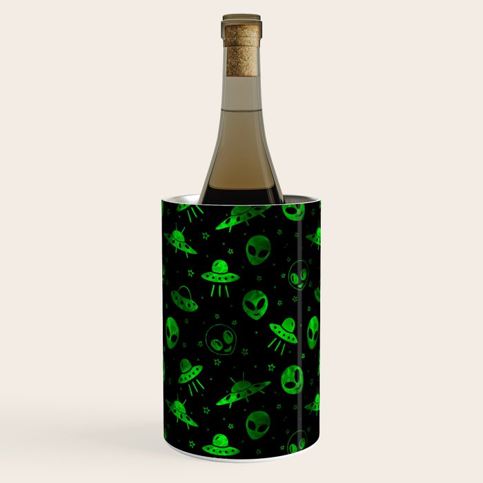 Aliens and UFOs Pattern Wine Chiller Gallery Image 2
