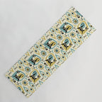 Mid Century Cat Abstract - Gld/Blu ©studioxtine Yoga Mat Gallery Image 1