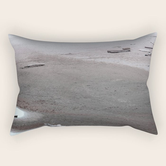 The Lost Summer - Ocean Beach Landscape Rectangular Pillow Gallery Image 2