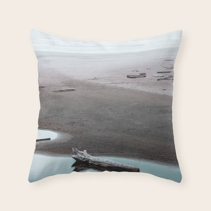 The Lost Summer - Ocean Beach Landscape Throw Pillow Gallery Image 6