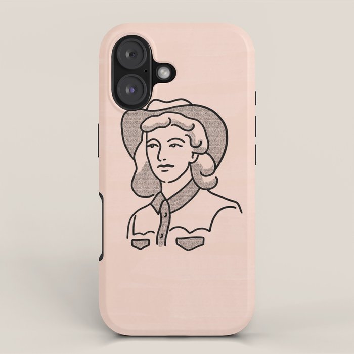 Cowgirl in Dusty Pink iPhone Case Gallery Image 1