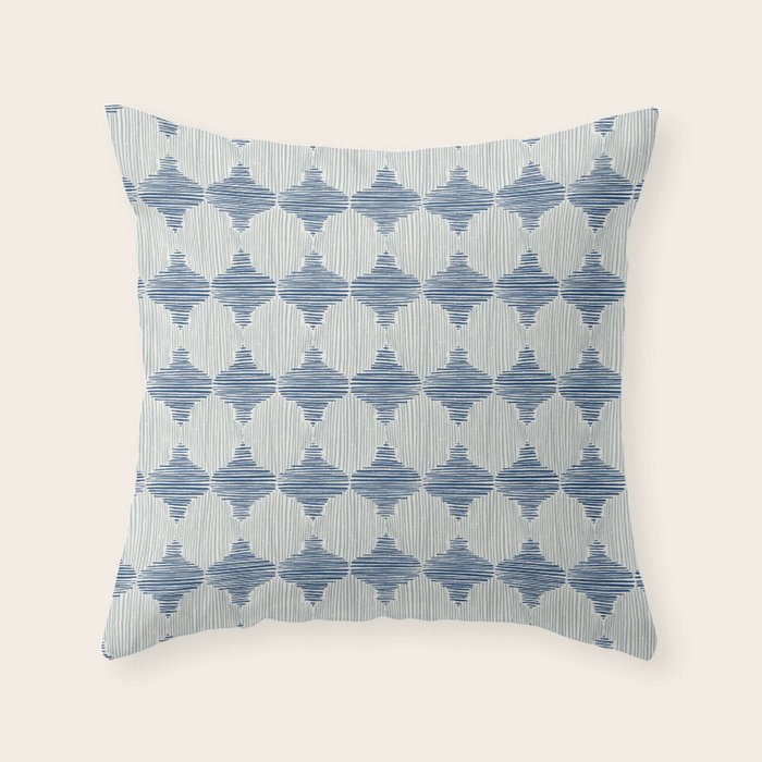 Striped Moroccan Textile Throw Pillow Gallery Image 1
