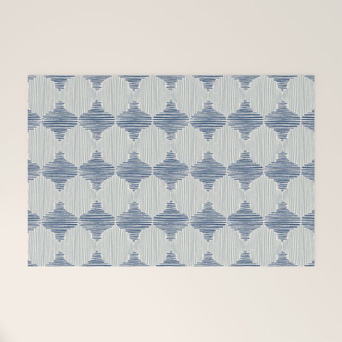 Striped Moroccan Textile Welcome Mat Gallery Image 1