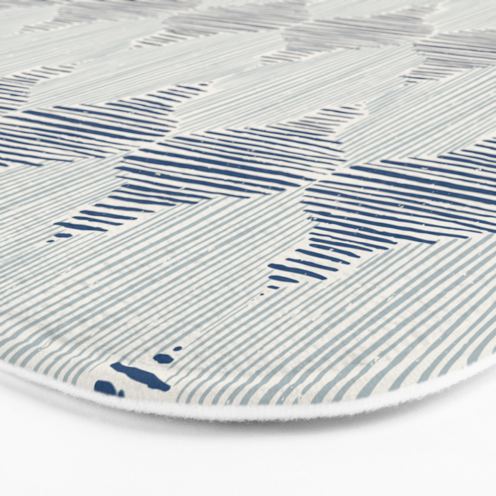 Striped Moroccan Textile Bath Mat Gallery Image 3