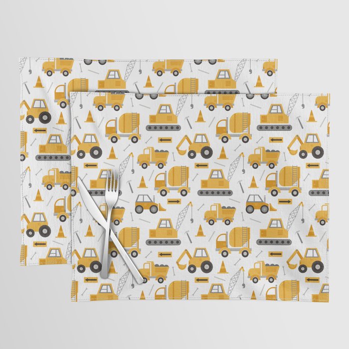 Construction Trucks Placemat Gallery Image 1