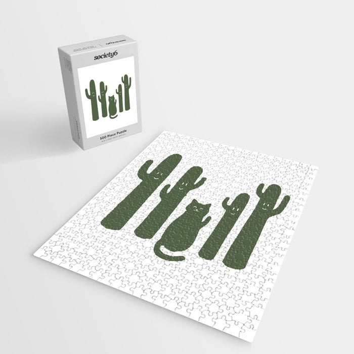 Hidden cat 55g green CATus Jigsaw Puzzle Gallery Image 2