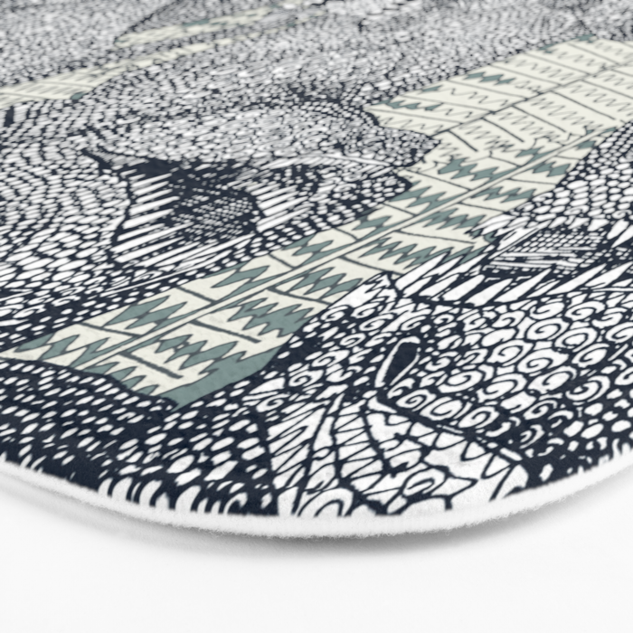 Tyrannosaurus rex indigo Bath Mat Gallery Image 3