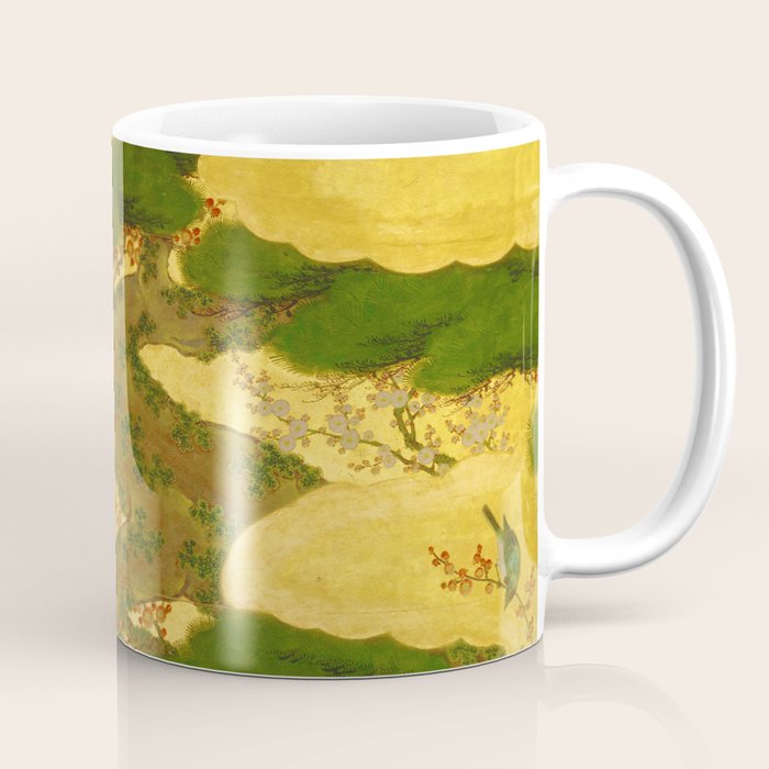 16th Century Japanese Birds & Flowers Coffee Mug Gallery Image 1