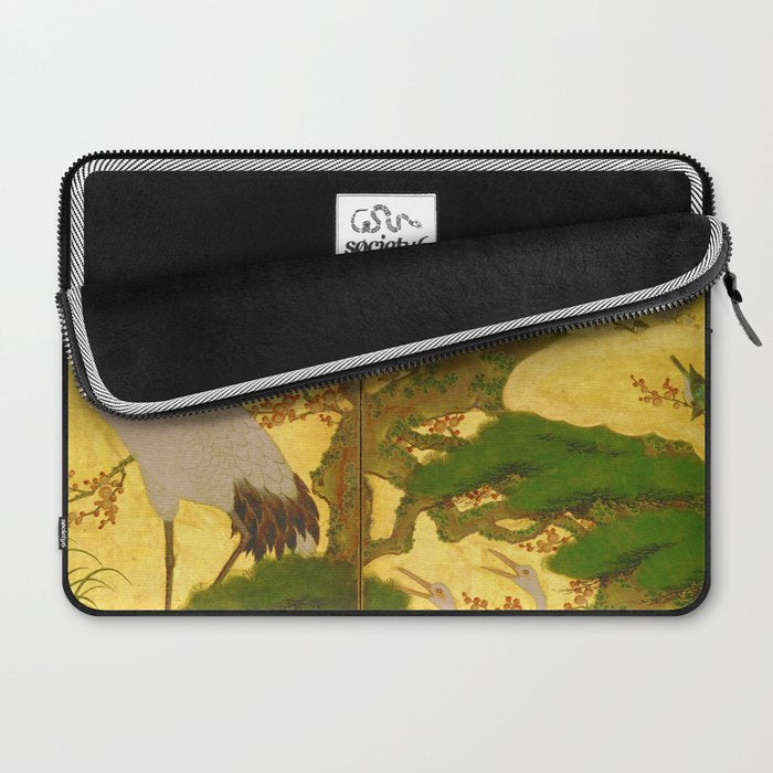 16th Century Japanese Birds & Flowers Laptop Sleeve Gallery Image 2