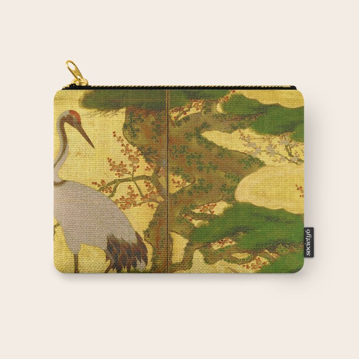 16th Century Japanese Birds & Flowers Carry All Pouch Gallery Image 1